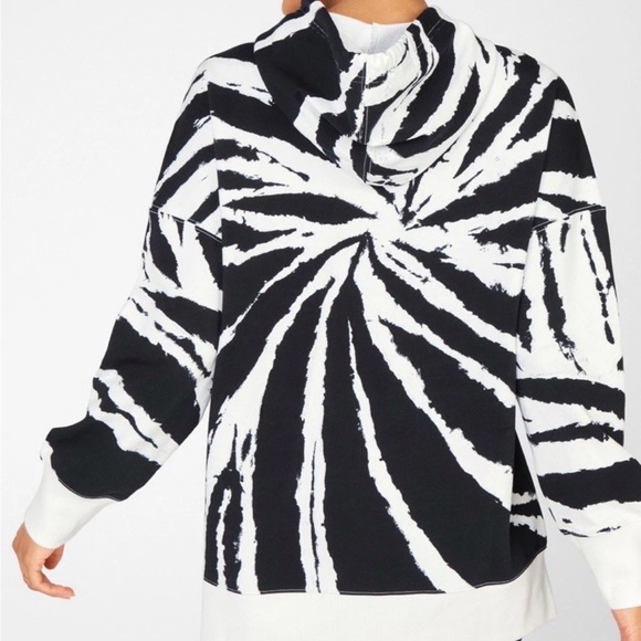 Fabletics Black and White Tie-Dye Hoodie - Picture 2 of 11